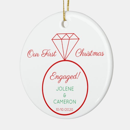 Verlobung Ring Front und Rücken Ornament (Links)