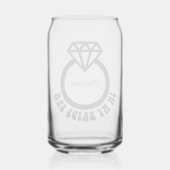 Verlobung Ring in meiner Bridgezeit Retro-Blase Sc Dosenglas (Rückseite)