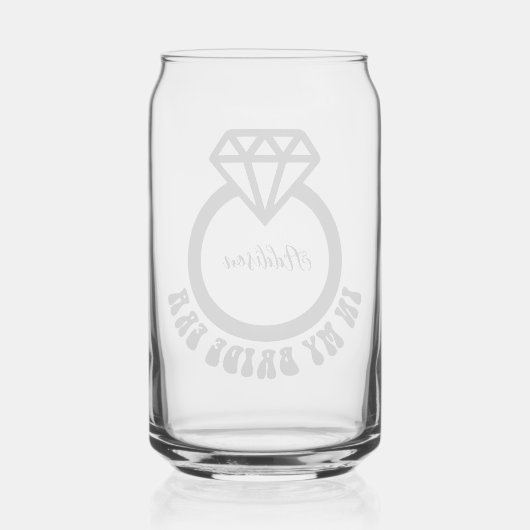 Verlobung Ring in meiner Bridgezeit Retro-Blase Sc Dosenglas (Rückseite)