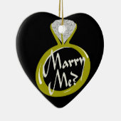 Verlobung Ring "Marry Me" Keramik Ornament (Rechts)