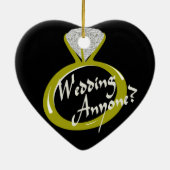 Verlobung Ring "Marry Me" Keramik Ornament (Hinten)