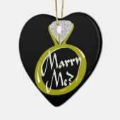 Verlobung Ring "Marry Me" Keramik Ornament (Links)