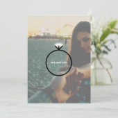 Verlobung Ring Party Einladung (Stehend Vorderseite)