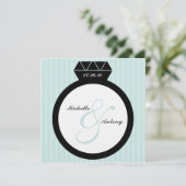 Verlobung Ring Save the Date Einladungen (Stehend Vorderseite)