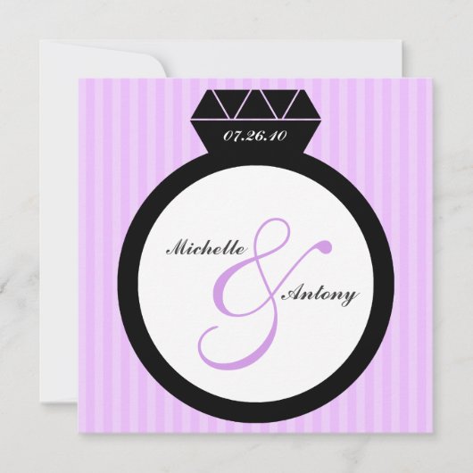 Verlobung Ring Save the Date Einladungen (Vorderseite)