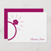 Verlobung Ring Vielen Dank Karten (Vorne/Hinten)