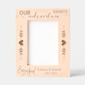 Verlobung Ring Wedding Boho Adventurous Couple Geätzte Rahmen (Vorderseite)