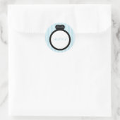 Verlobung Ring Wedding Siegel Runder Aufkleber (Tasche)