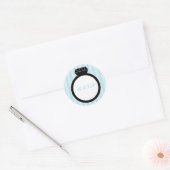 Verlobung Ring Wedding Siegel Runder Aufkleber (Umschlag)