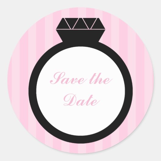 Verlobung Ring Wedding Siegel Runder Aufkleber (Vorderseite)