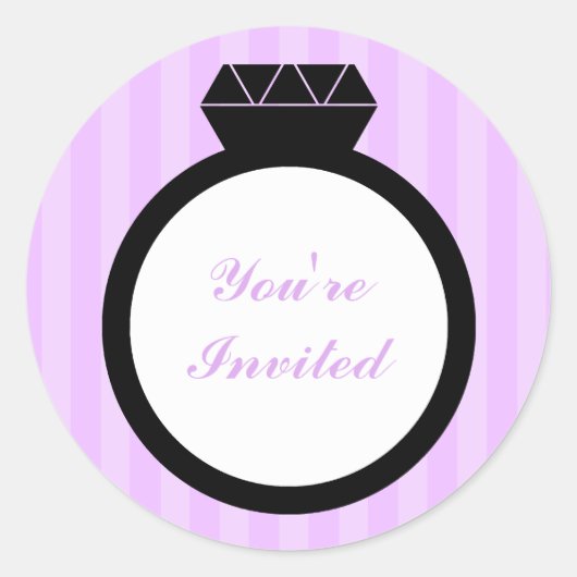 Verlobung Ring Wedding Siegel Runder Aufkleber (Vorderseite)