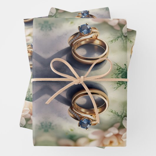 Verlobung Ring Wrapping Paper Sheets Geschenkpapier Set (Beispiel)
