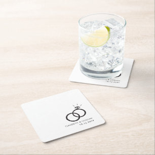 Verlobung Rings   Beteiligungspartenerskript  Rechteckiger Pappuntersetzer