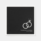 Verlobung Rings | Die schwarze Seite Serviette (Vorderseite)