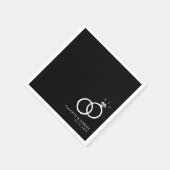 Verlobung Rings | Die schwarze Seite Serviette (Ecke)