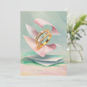 Verlobung Rings Einladung (Stehend Vorderseite)