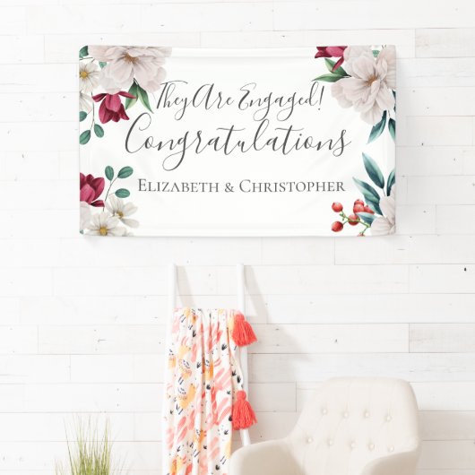 Verlobung Rosa Blütengrün Banner (Insitu)