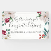 Verlobung Rosa Blütengrün Banner (Horizontal)