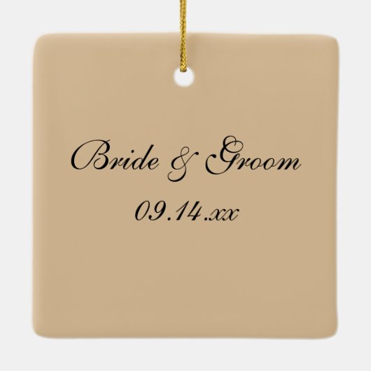 Verlobung Rose, Ring und Perlen Keramikornament (Rückseite)