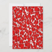 Verlobung Rotes Herz - Elegant Einladung (Rückseite)