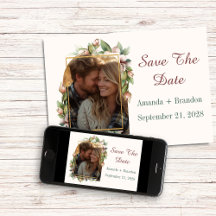 Verlobung Save the Date Boho Floral Arch Foto