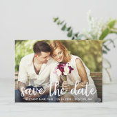 Verlobung Save the Date Modernes Foto Einladung (Stehend Vorderseite)