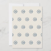 Verlobung Schiff Party Schiff Rad nautische Einladung (Rückseite)