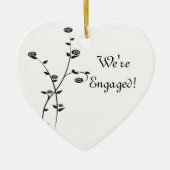 Verlobung Schwarz/Weiß Keramikornament (Vorne)