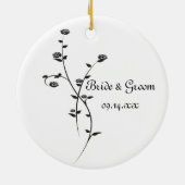 Verlobung Schwarz/Weiß Keramikornament (Hinten)