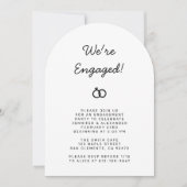 Verlobung Schwarzweiß-Karte Einladung (Vorderseite)