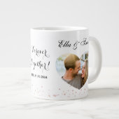 Verlobung Script Elegant Jumbo-Tasse (Vorderseite Rechts)