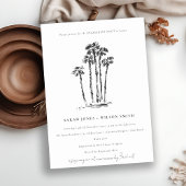 Verlobung Tropical Coastal Palm Tree Einladung