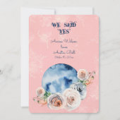 Verlobung über dem Mond haben wir "Ja"-Karte gesag Karte (Vorderseite)