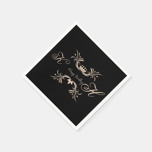 Verlobung- und Hochzeitsschokoladendeckeln Serviette (Ecke)