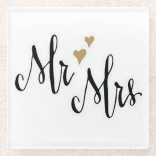 Verlobung- und Hochzeitsstipendiaten Glasuntersetzer (Vorderseite)