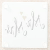 Verlobung- und Hochzeitsstipendiaten Glasuntersetzer (Rückseite)