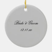 Verlobung von Diamanträdern und Perlen Keramik Ornament (Hinten)