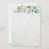 Verlobung von Grün und Weiß Einladung (Rückseite)