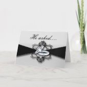 Verlobung von Hochzeitsbands gefragt Ankündigung (Vorderseite)