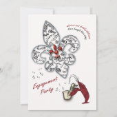 Verlobung von Lilie Heartfelt Expressions Einladung (Rückseite)