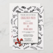 Verlobung von Lilie Heartfelt Expressions Einladung (Vorne/Hinten)