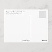 Verlobung von Prinzessin Astrid und Prinz Leopold Postkarte (Rückseite)