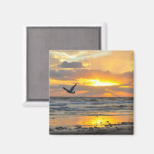 Verlobung Vorschlag Sunrise auf dem Beach Magnet (Vorderseite/Rückseite)