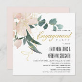 VERLOBUNG WASSERFARBE EINLADUNG (Vorne/Hinten)