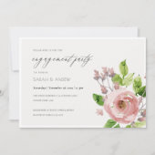 VERLOBUNG WASSERFARBENER BLUSPINK EINLADUNG (Vorderseite)