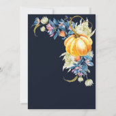 Verlobung Wasserfarbenfall Pumpkin Einladung (Rückseite)