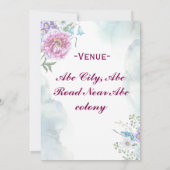 Verlobung Watercolor Grüne Einladung (Rückseite)