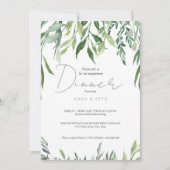Verlobung Watercolor Grüne Einladung (Vorderseite)