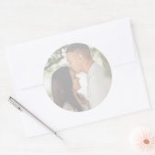 Verlobung Wedding Foto Envelope Runder Aufkleber (Umschlag)