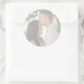 Verlobung Wedding Foto Envelope Runder Aufkleber (Tasche)